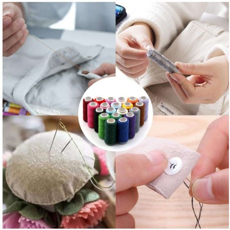 Meidong Sewing Kit for Home, Travel & Emergencies - Filled with Quality Notions Scissor & Thread - Great Gift